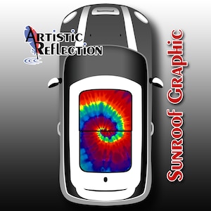 Tie Dye - Nonwaving - Sunroof Graphic for MINI Cooper