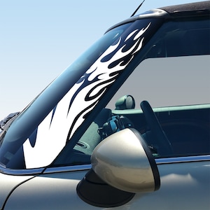 Flames A Pillar Graphics - Set of 2 Decals for MINI Cooper R50 R52 R53 R55 R56 R57 R58 R59 R60 R61 F54 F56 F57 F55 F60