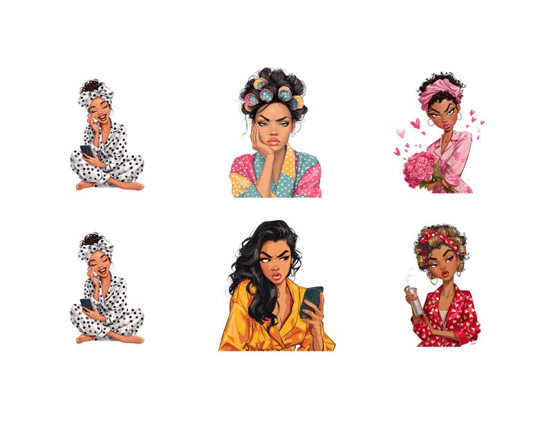 Sassy Black women clipart featuring confident and stylish illustrated characters.
Sassy Black women clipart digital download with bold, empowering illustrations.
Empowering sassy Black women clipart set perfect for stickers, planners, and designs.
Sassy Black women clipart illustrations celebrating confidence and personality.
Sassy Black women clipart digital bundle for creative projects and printables.