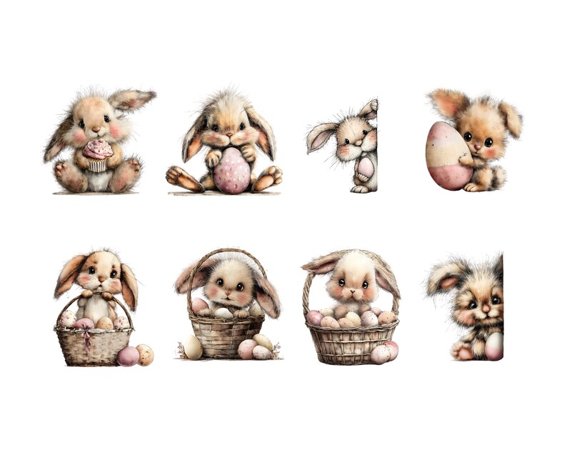 Whimsical Easter bunny clipart featuring a cute bunny in a playful spring style.
Whimsical bunny Easter clipart with pastel colors for spring and holiday designs.
Cute whimsical Easter bunny PNG clipart for cards, invitations, and crafts.
Playful Easter bunny clipart illustration for children’s projects and printables.
Whimsical Easter bunny clipart with charming details for seasonal digital designs.