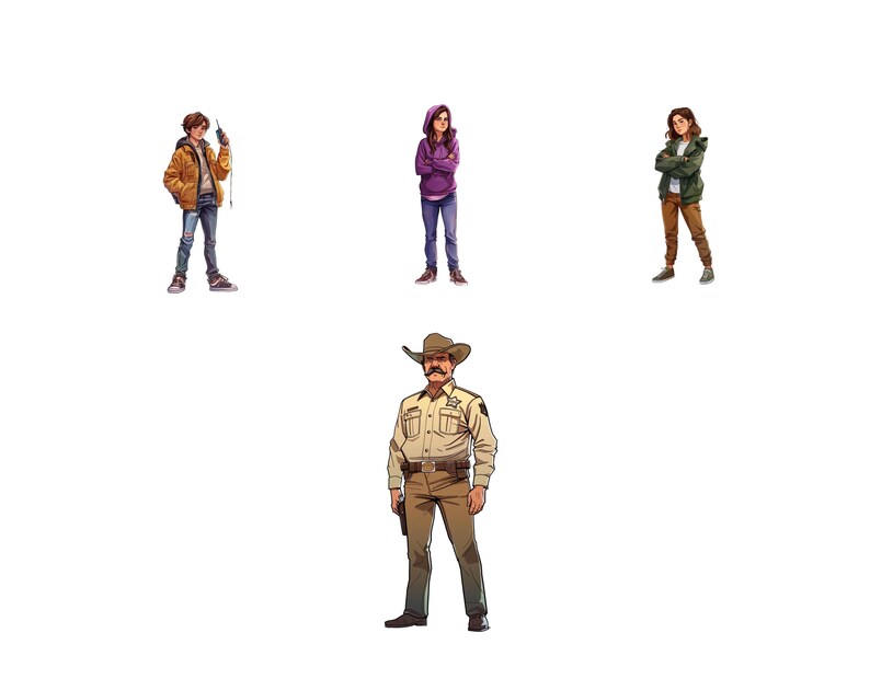 Cartoon character clipart inspired by Stranger Things with fun illustrated style.
Stranger Things–inspired cartoon character clipart for themed designs and crafts.
Cartoon-style character clipart inspired by popular sci-fi series for digital projects.
Retro sci-fi inspired cartoon character clipart for stickers and creative designs.
Illustrated cartoon characters inspired by Stranger Things aesthetic for fan projects.
