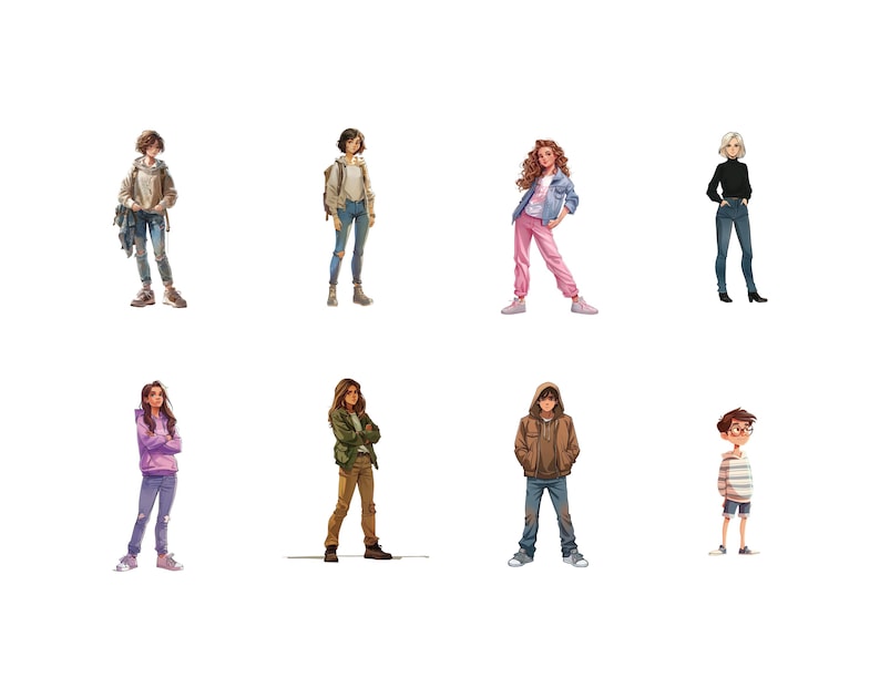Cartoon character clipart inspired by Stranger Things with fun illustrated style.
Stranger Things–inspired cartoon character clipart for themed designs and crafts.
Cartoon-style character clipart inspired by popular sci-fi series for digital projects.
Retro sci-fi inspired cartoon character clipart for stickers and creative designs.
Illustrated cartoon characters inspired by Stranger Things aesthetic for fan projects.