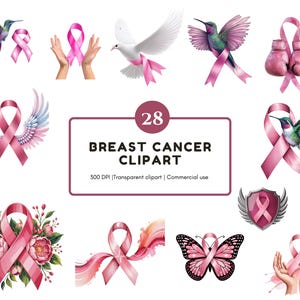 Paquete de imágenes prediseñadas de cáncer de mama (PNG), imágenes prediseñadas de concientización sobre el cáncer (PNG), imágenes prediseñadas de lazo rosa (PNG), cinta rosa (PNG), imágenes prediseñadas de concientización (PNG)
