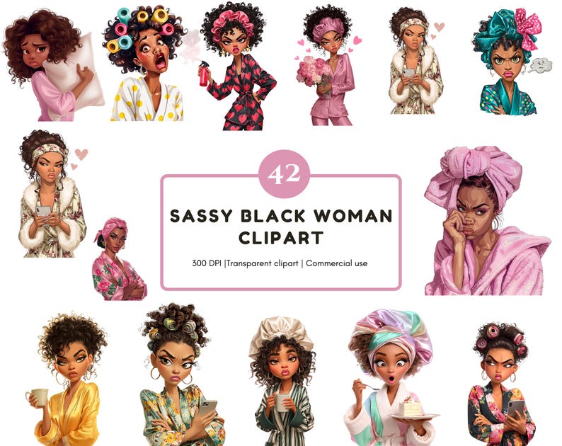 Sassy Black women clipart featuring confident and stylish illustrated characters.
Sassy Black women clipart digital download with bold, empowering illustrations.
Empowering sassy Black women clipart set perfect for stickers, planners, and designs.
Sassy Black women clipart illustrations celebrating confidence and personality.
Sassy Black women clipart digital bundle for creative projects and printables.