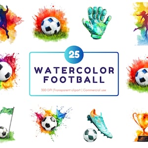 Fußball Clipart, Bundle, Fußball Clipart, Fußball Clipart, Aquarell Fußball, Fußball PNG, Fußball Clipart
