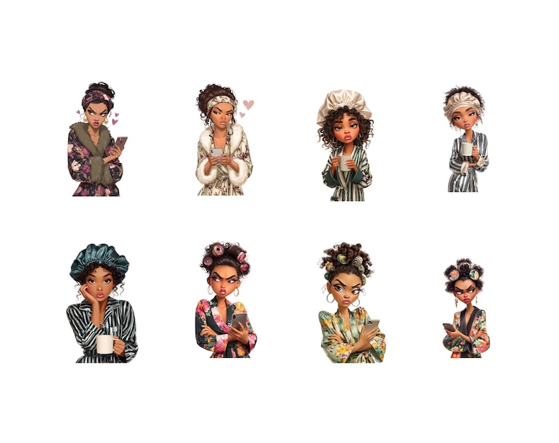 Sassy Black women clipart featuring confident and stylish illustrated characters.
Sassy Black women clipart digital download with bold, empowering illustrations.
Empowering sassy Black women clipart set perfect for stickers, planners, and designs.
Sassy Black women clipart illustrations celebrating confidence and personality.
Sassy Black women clipart digital bundle for creative projects and printables.
