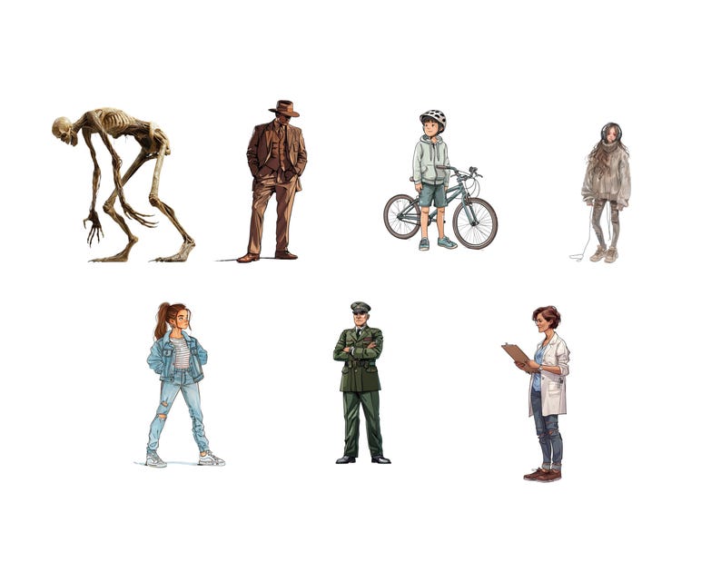 Cartoon character clipart inspired by Stranger Things with fun illustrated style.
Stranger Things–inspired cartoon character clipart for themed designs and crafts.
Cartoon-style character clipart inspired by popular sci-fi series for digital projects.
Retro sci-fi inspired cartoon character clipart for stickers and creative designs.
Illustrated cartoon characters inspired by Stranger Things aesthetic for fan projects.