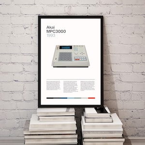 Akai MPC 3000 Sampler Hip Hop Legacy Wall Art Poster