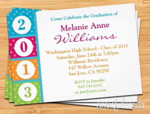 Class of 2017 High School/College Graduation Card - Print at Home or E-card Il_570xn