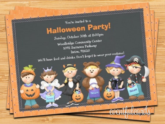 Kids Halloween Costume Party Invitation - Printable Il_570xn