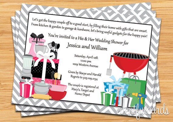 His and Hers Couple Wedding Shower Invitation by