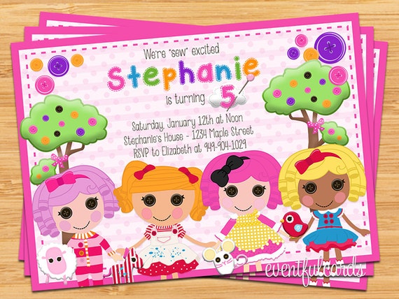 Lalaloopsy Kids Birthday Party Invitation Printable Digital File Il_570xn