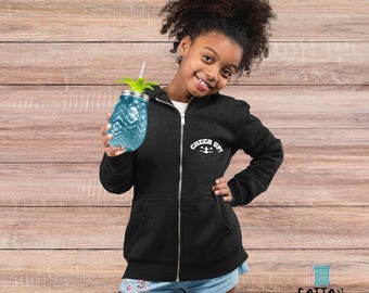 Youth Zipped Hoodie - Cheer Up! - Cozy Gift for Teens, Casual Wear, Inspirational Apparel, Back to School, Birthday Gift