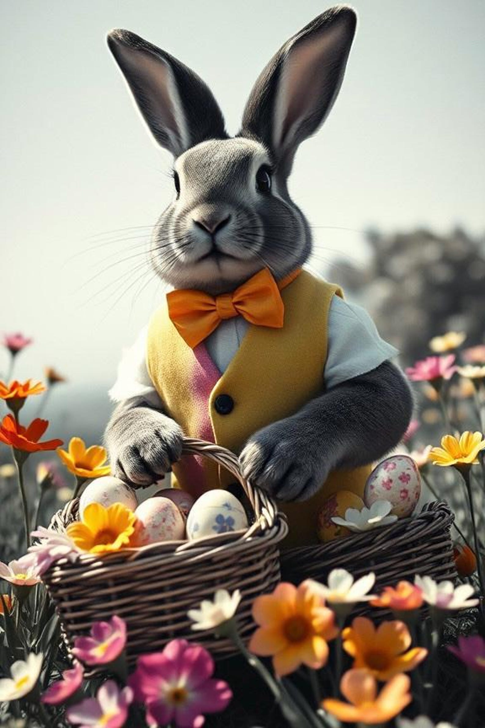 8 Different Images Vintage Easter Bunny Rice Paper Decoupage Paper DIY ...