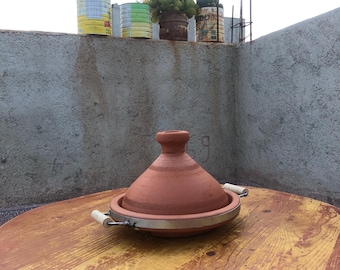 Handmade Moroccan clay tagine for cooking – 30 cm (serves 4-6 people) Express Shipping