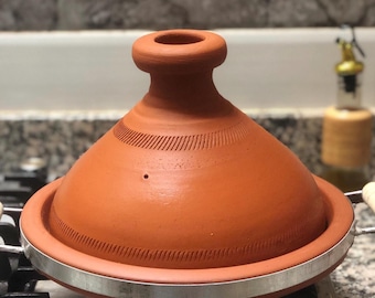 Tagine-Handmade Moroccan clay tagine for cooking – 30 cm (serves 4-6 people)