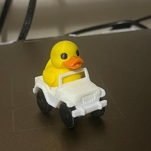 Jeep Ducky Riding a Wrangler: Fun Desk Art for Jeep Lovers