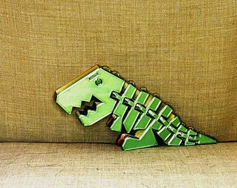 FLEXI REXI colorful medium size. Great fidget for all ages. Dino fidget toy. Super satisfying.