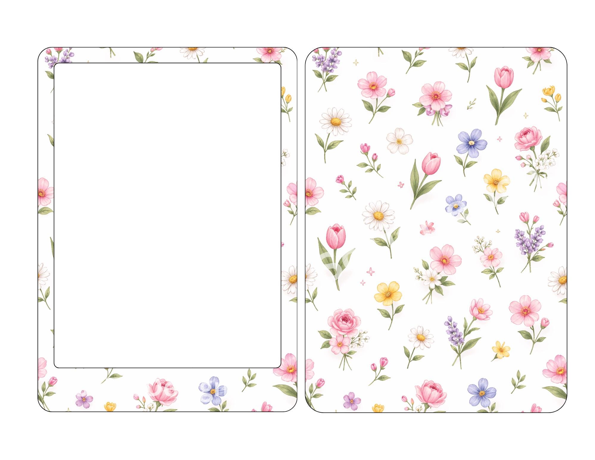 Spring Floral Kindle Skin, Pastel Flower Paperwhite 12 Insert (digital ...