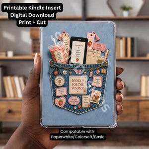 Inserto Kindle "Strawberry Summer", tasca rosa denim (download digitale)