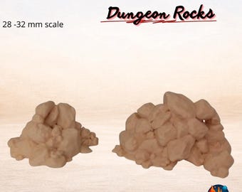 Dungeon Rocks – 2pcs 3D Printed Terrain 28‑32mm Tabletop RPG