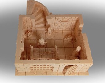 Sala Tortura Dungeon – Set Modulare OpenLOCK – 12 Muri + Accessori e Tiles – Terrain RPG 28–32 mm – Made in Italy