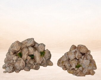 Dungeon Rocks Terrain Set – 2 Pieces Hand Painted 3D Printed Tabletop RPG Scenery