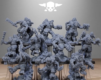 Orkaz Flyers (10) | StationForge | Space Orcs Proxy Resin Miniatures