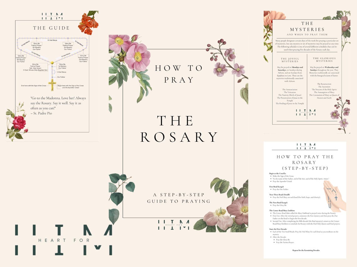How to Pray the Rosary | Step-by-step Printable Guide | Bible Study ...