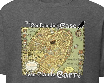 Boston 1921 Map T-Shirt: Eldritch Steampunk Adventure