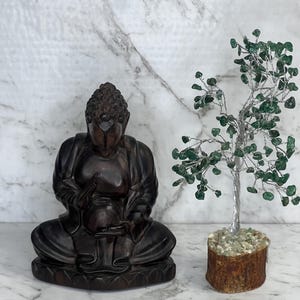 Vintage rosewood Buddha statue