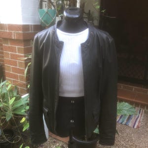 Vintage leather bomber jacket