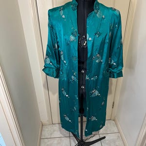 Vintage Pfau orientalische Seidenjacke Cheongsam