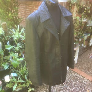Vintage leather jacket Sujari brand 1980s