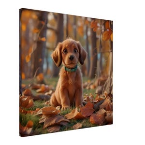FREE SHIPPING Personalized Cartoon Animal Portrait – AI Pet Cartoon – Unique Pet Lover Gift - Pet Canvas - Custom Matte Canvas 2 cm thick
