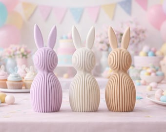 Modern 3D Easter Bunny Cute Minimalist Holiday Decor