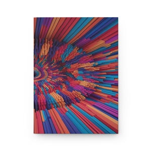 Vibrant Hardcover Journal, Colorful Spiral Design, Perfect for Creative Writing, Gift for Artists, Birthday Journal, Daily Planner, 2023