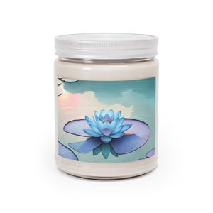 Lotus Blossom Scented Candle, Relaxing Aromatherapy, Spa Gift, Home Decor, Self-Care, Meditation, Wellness