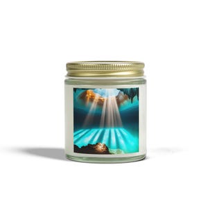 Tropical Oasis Scented Candle - Relaxing Coconut Apricot, Home Decor, Gift for Her, Self-Care, Spa Night, Relaxation, Aromatherapy