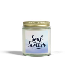 Soul Soother Scented Candle - Relaxing Coconut Apricot Wax Candle for Self-Care, Home Decor, Gift for Her, Aromatherapy, Mindfulness