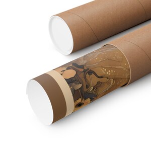 The Lovers Sapphic Art Print, Lesbian Wedding Gift, Whimsigoth Decor, Queer Art Poster. A beautifully illustrated sapphic art print that blends whimsigoth decor, celestial romance, and vintage aesthetics. Featuring two lovers entwined beneath a dreamy night sky, this piece radiates warmth, connection, and cosmic harmony. Shown in sturdy cardboard shipping tube.