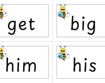 Phonics Flash Cards: Tricky & High Frequency Words (PDF Printable)