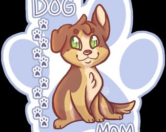 Sticker maman chien