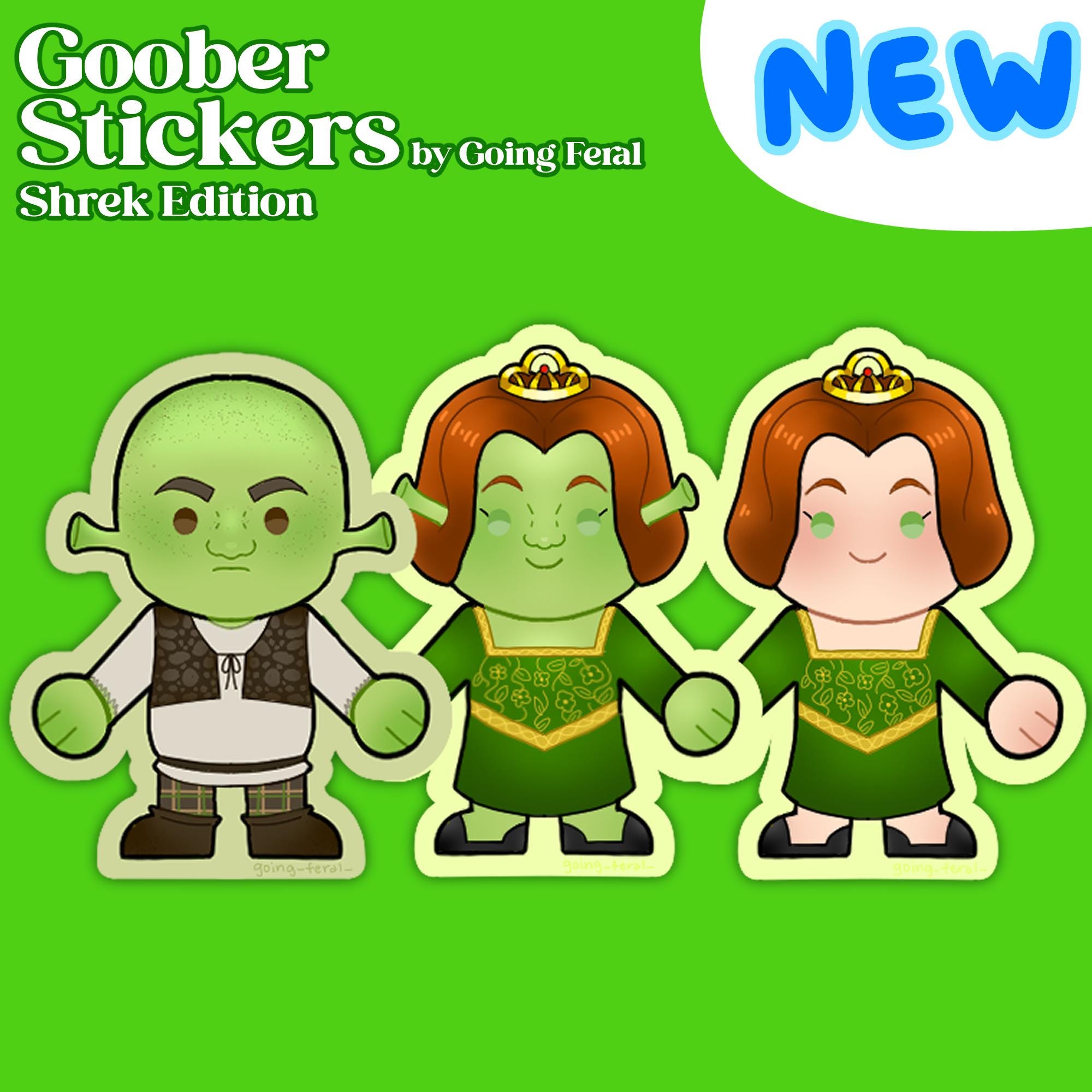 Goober Sticker Shrek Goober Stickers, Shrek Sticker, Princess Fiona Sticker - Etsy
