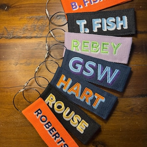 Embroidered Tag for Suitcase- Double Sided- Custom Bag Tag Bild 4