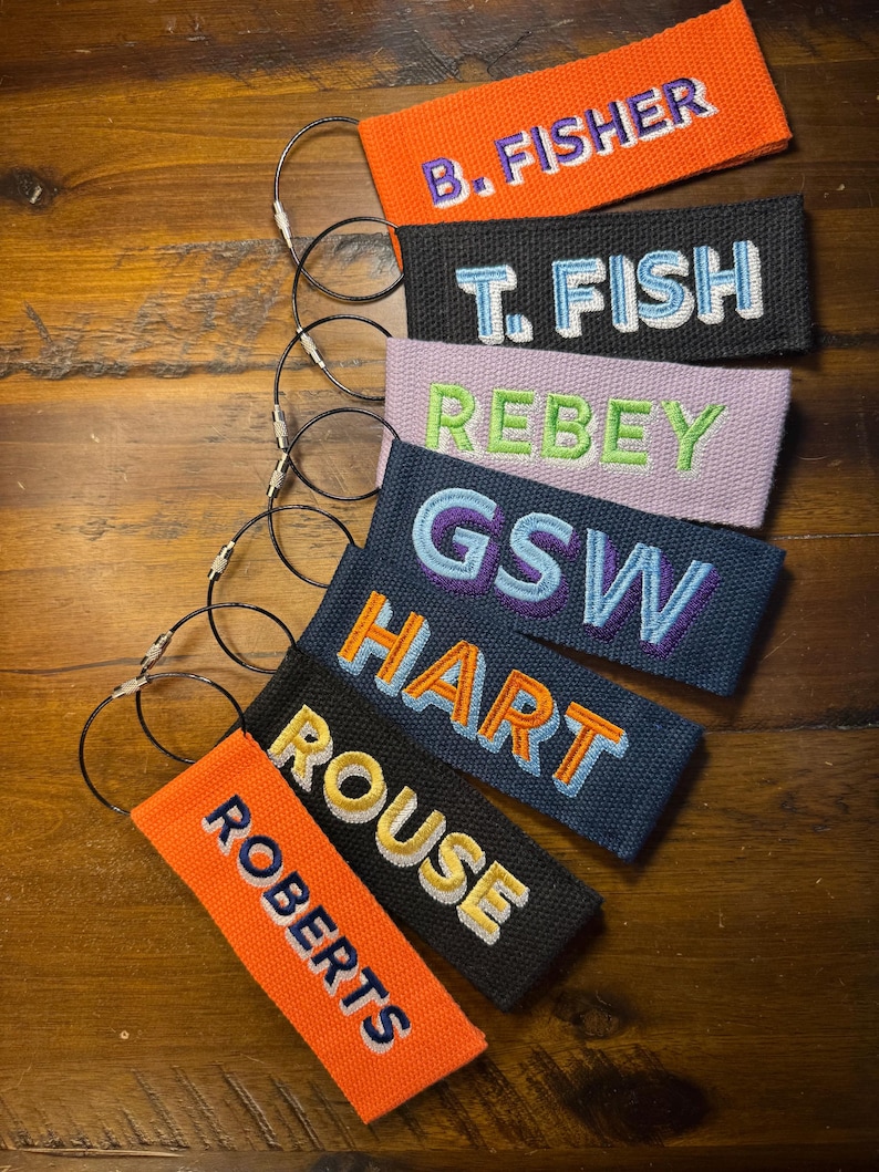 Embroidered Tag for Suitcase- Double Sided- Custom Bag Tag Bild 4