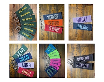 Embroidered Luggage Tag- Double Sided- Custom Bag Tag