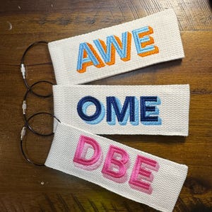 Embroidered Tag for Suitcase- Double Sided- Custom Bag Tag Bild 3