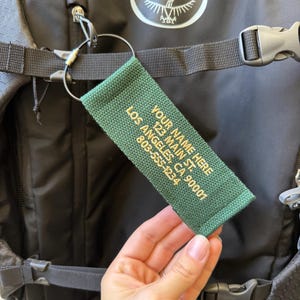 Gestickter Anhänger für Koffer- Doppelseitig- Custom Bag Tag