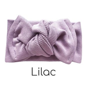 Cotton Rib Knit Baby Headwrap: Adjustable Knot Bow Baby Headbands imagem 20